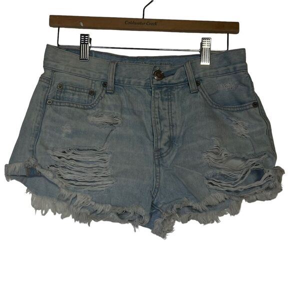 American Eagle AEO Tomgirl Shortie Button Fly Shorts Size 4 - Picture 1 of 12